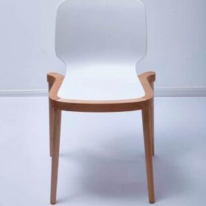 כסא אופיר אורח פלסטיק משולב עץ