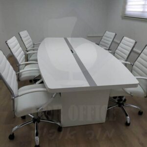 שולחן ישיבות פס כסף 45 מ"מ