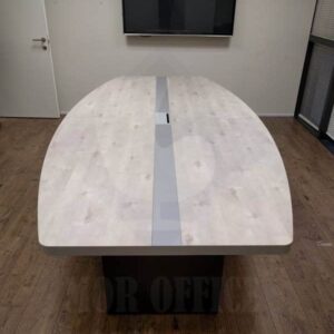 שולחן ישיבות סילבר ליין אפור מעושן