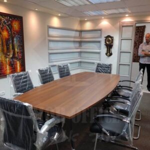 שולחן ישיבות אובלי רגל מתכת צבועה אפוקסי