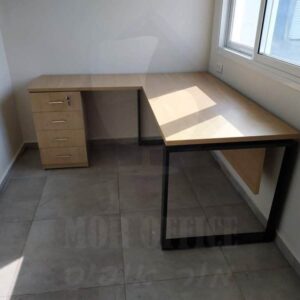 שולחן מזכירה רגל חלון שחור מידה 160/70 ס"מ