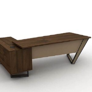 שולחן מנהל רגל נטויה צבע וונגה